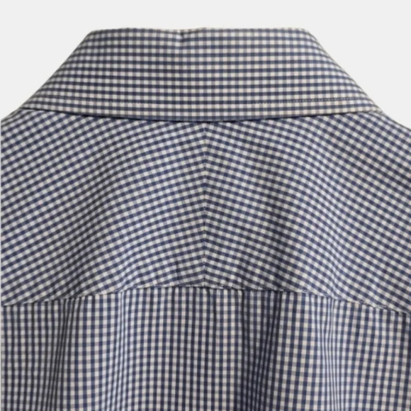 Charles Tyrwhitt Classic Fit Shirt 18x35 Blue Check Smart-Casual Professional - Picture 7 of 9